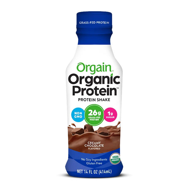 Orgain 26g Organic Protein Shake, Creamy Chocolate Flavored, 14 oz
