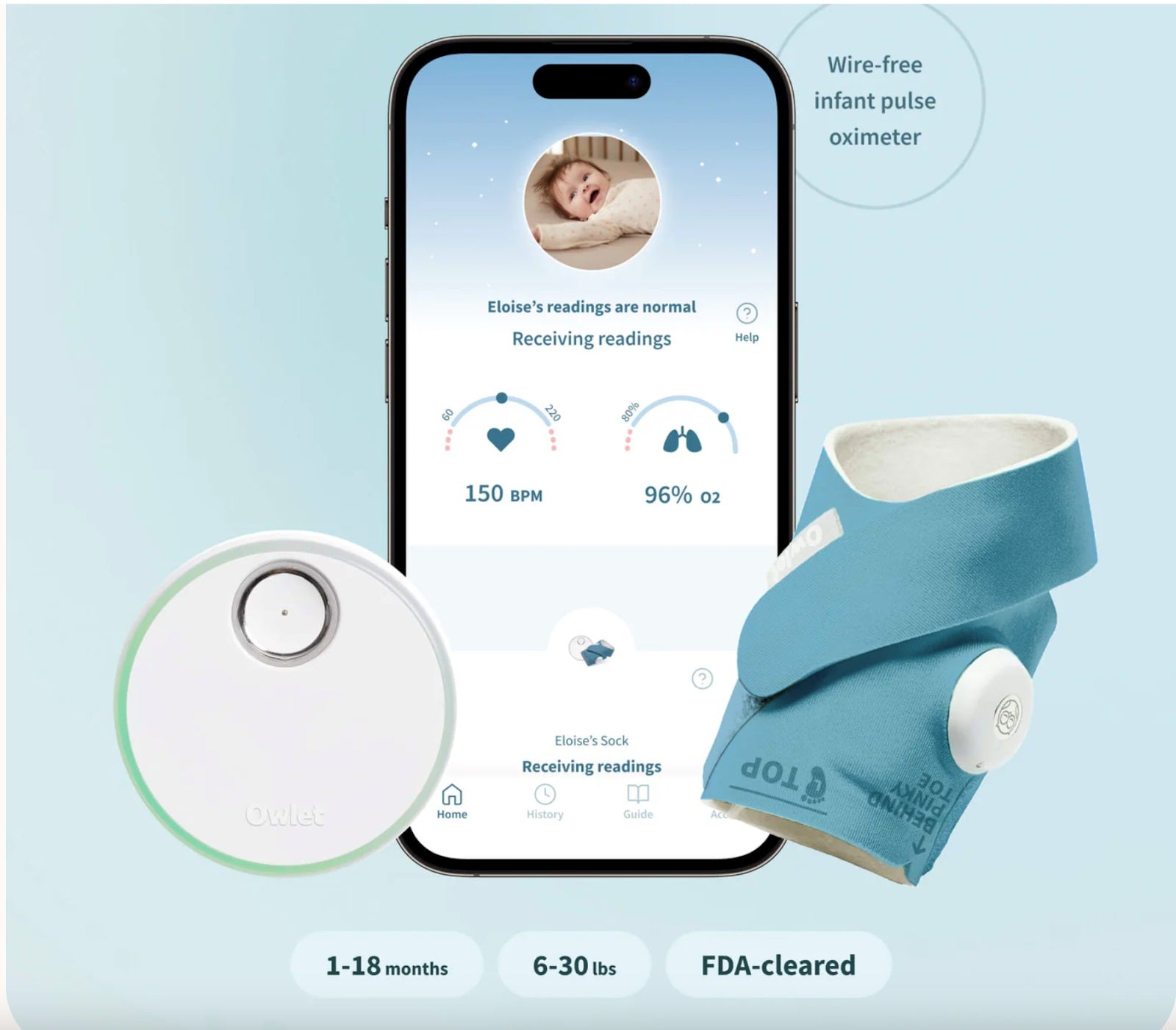 BabySat Monitoring System Prescription Pulse Oximeter, Designed Especially For Infants 1 Each