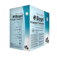 Biogel PI Indicator SZ 8.0, Blue Synthetic Surgical Glove Combined with the Biogel PI Overglove 50 Box