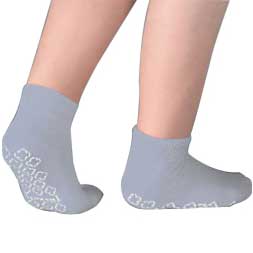 Single Tread Patient Safety Footwear with Terrycloth Interior, X-Large, Grey 2 Pack