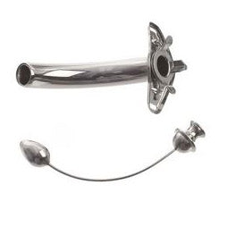 Jackson Original Tracheostomy Tube, #4, Regular, Stainless Steel 1 Each