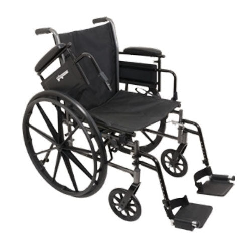 K3-Lite Wheelchair with Removable Desk-Length Arms and Swing-Away Footrests, 18" x 16" 1 Each