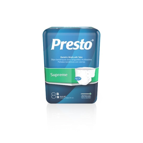 Presto Supreme Brief, Bariatric, XXX Large, 78" - 95"