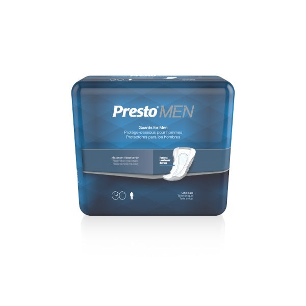 Presto Guards Maximum Absorbency Incontinence Pad for Men, 12"