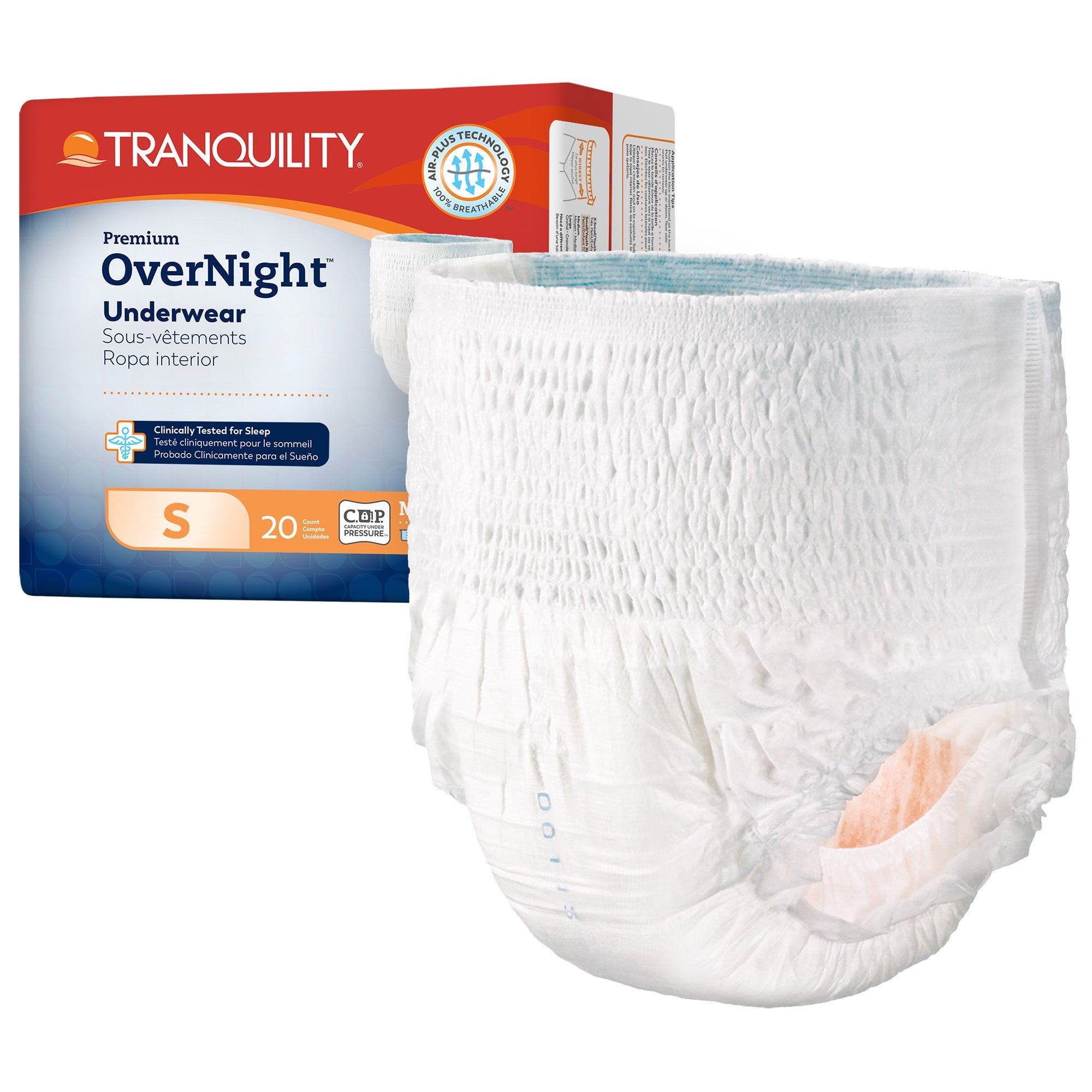 Tranquility Premium OverNight Disposable Absorbent Underwear Small 22" - 36"
