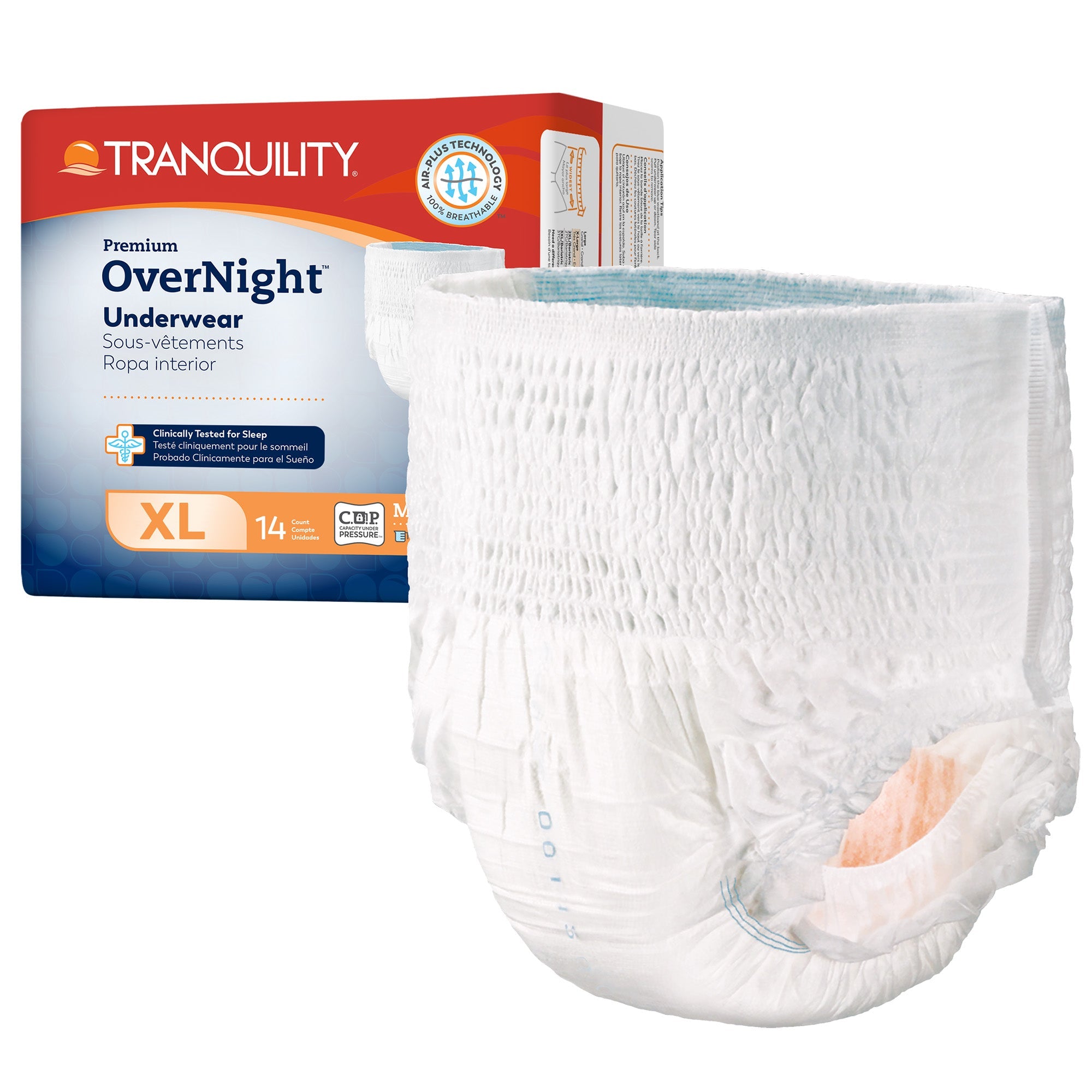 Tranquility Premium OverNight Disposable Absorbent Underwear X-Large 48" - 66"
