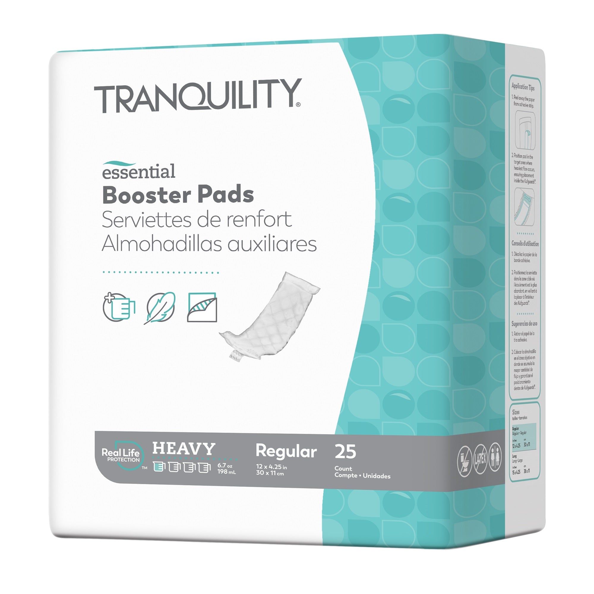 Tranquility Essential Booster Pads - Heavy, Regular, 12" x 4.25"