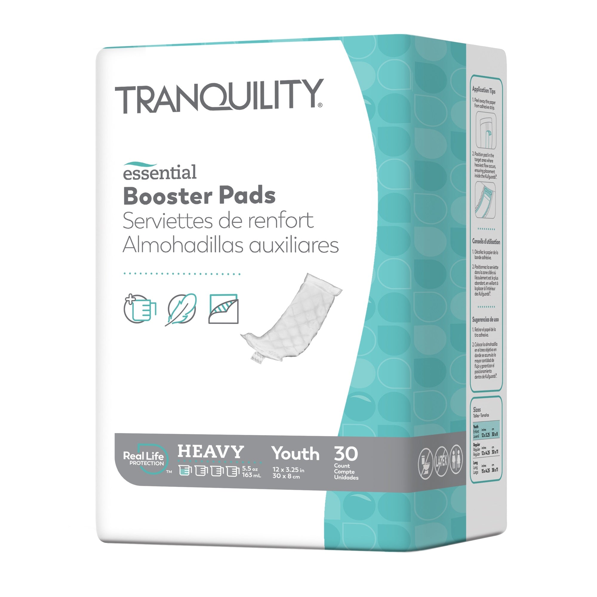 Tranquility Essential Booster Pads - Heavy, Youth, 12" x 3.25"