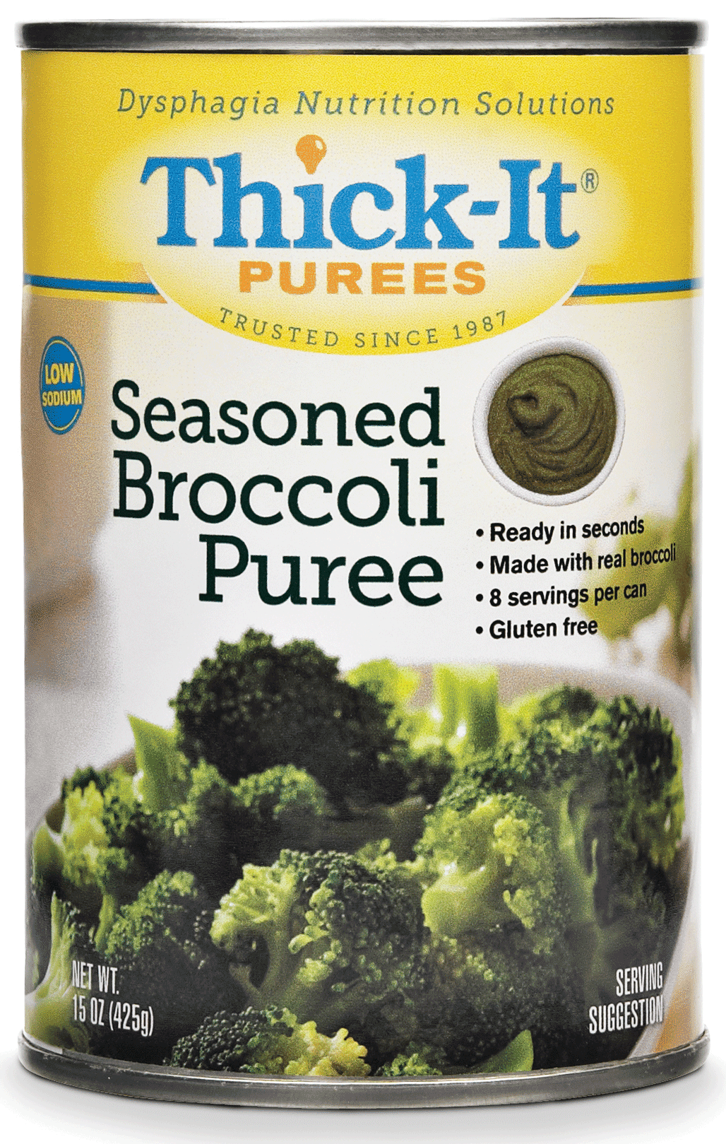 Thick-It Seasoned Broccoli Puree, 15 Ounce Can 1 Each