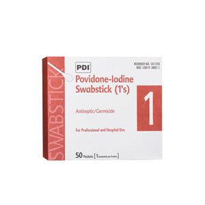PVP Iodine Prep Pad, Medium, 1-1/5" x 2-3/5" 100 Box