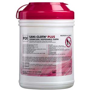 Sani-cloth Plus Germicidal Disposable Wipes 6  x 6-3/4  Large 1 Each