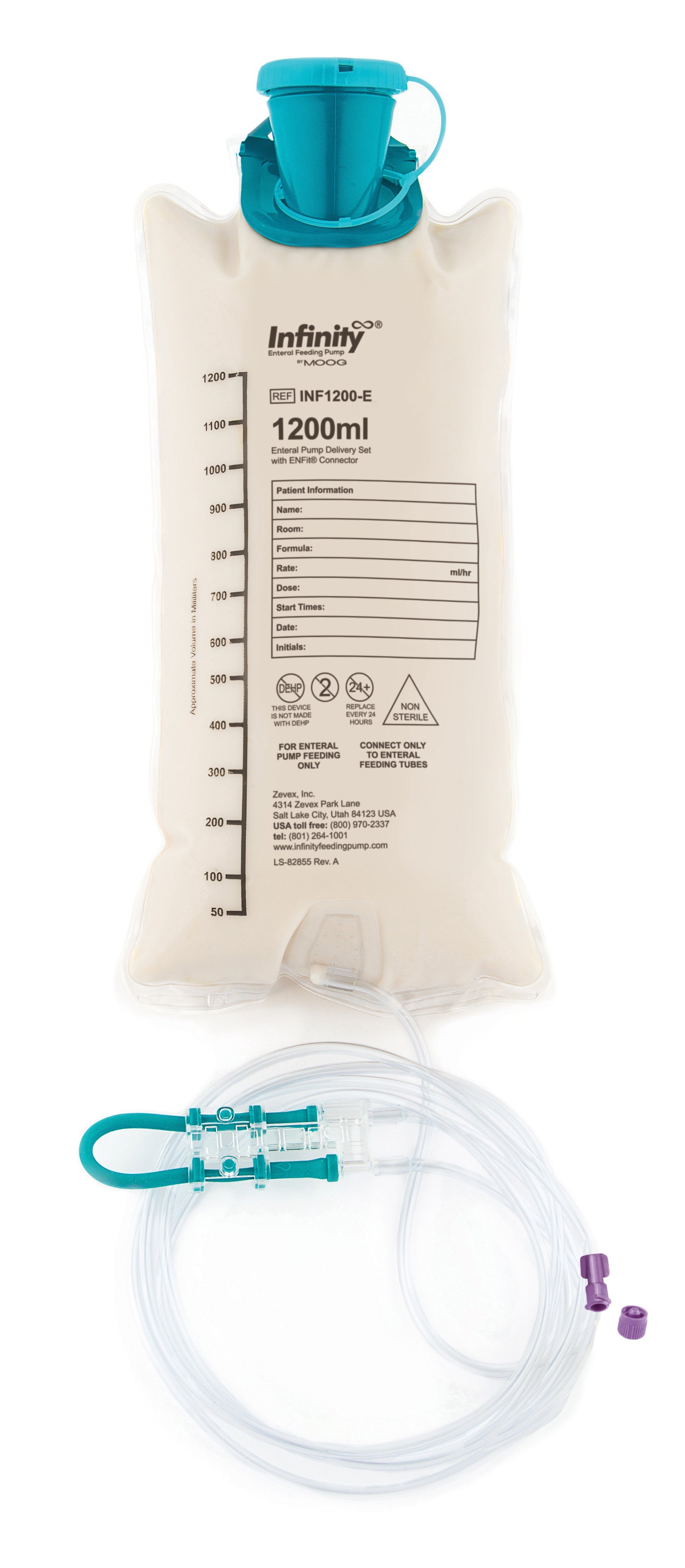 Infinity 1200 mL Enteral Pump Delivery Set with ENFit Connector