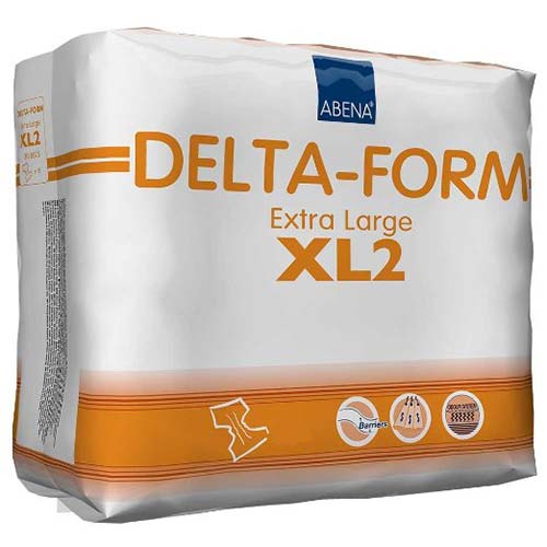 Delta-Form Adult Brief XL2, X-Large 43 to 67" 15 Pack