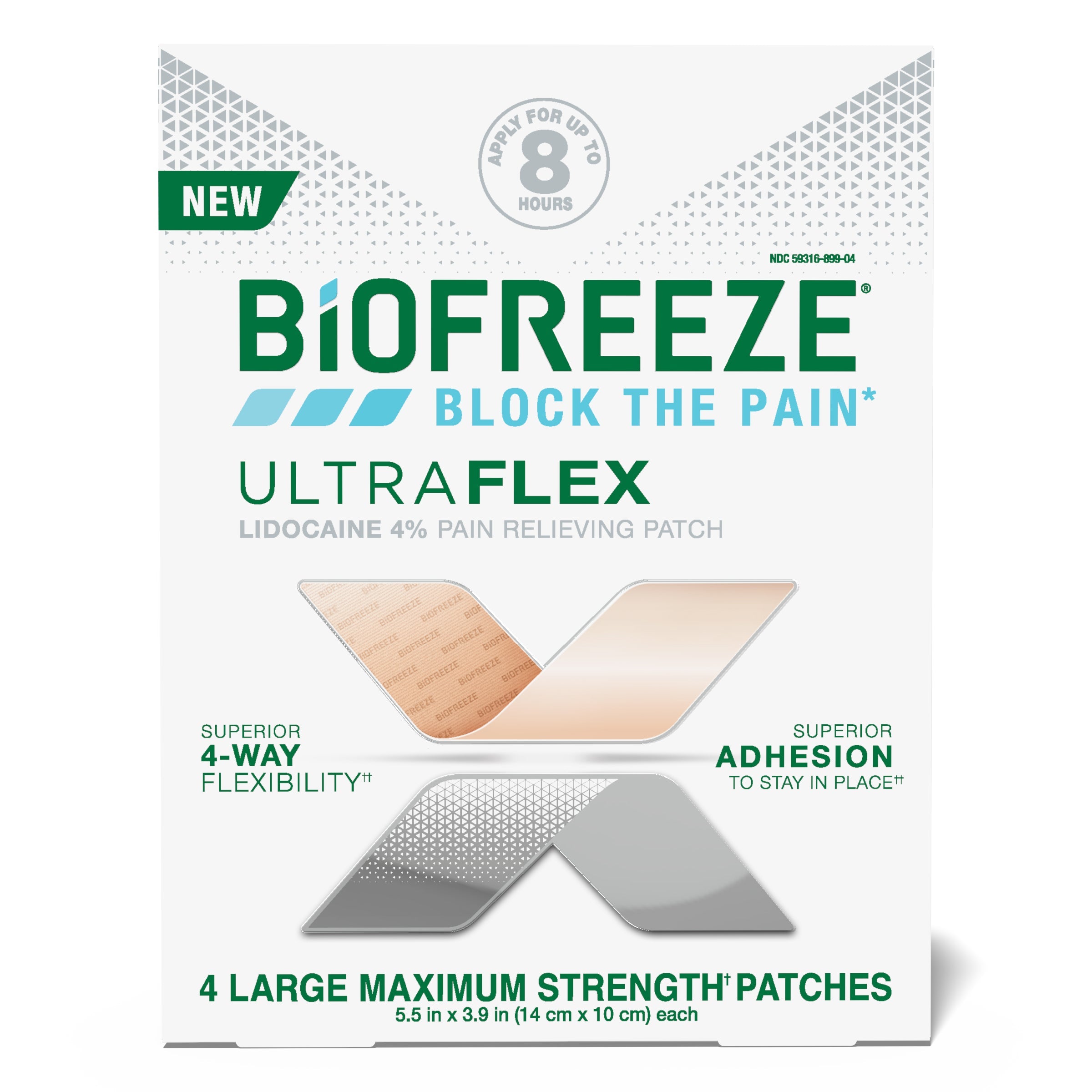 Biofreeze Flex Lidocaine Patch, 4 ct 4 Box