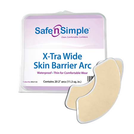 Skin Barrier X-Tra Wide Crescent Arcs 20 Pack