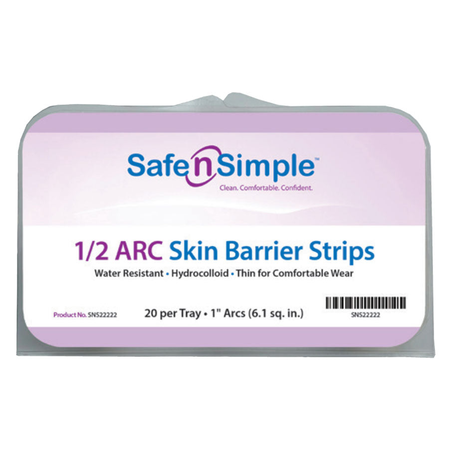 SecureWear 1/2" Arc Skin Barrier Strips 20 Pack