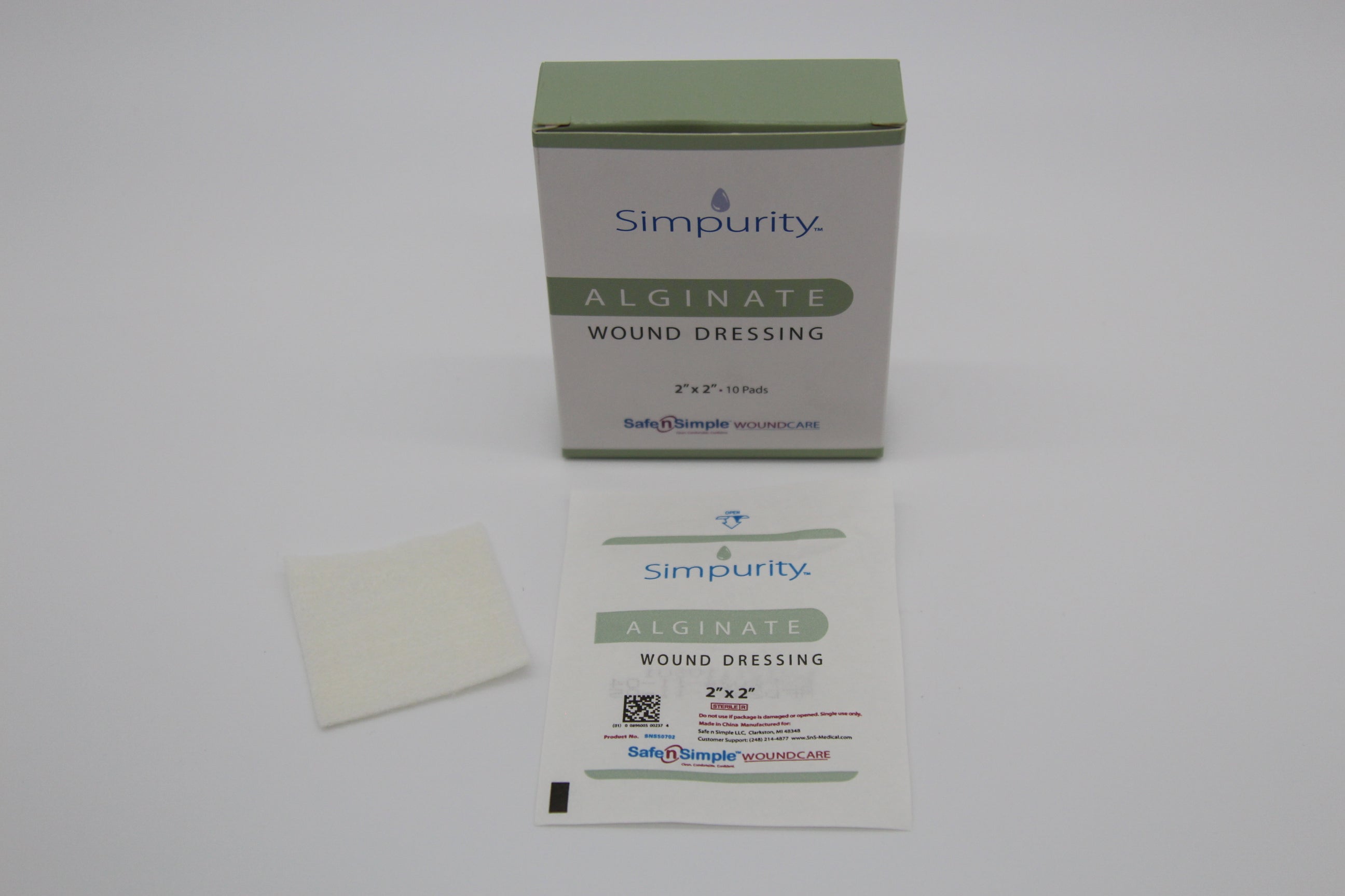 Simpurity Alginate 2" x 2" pad