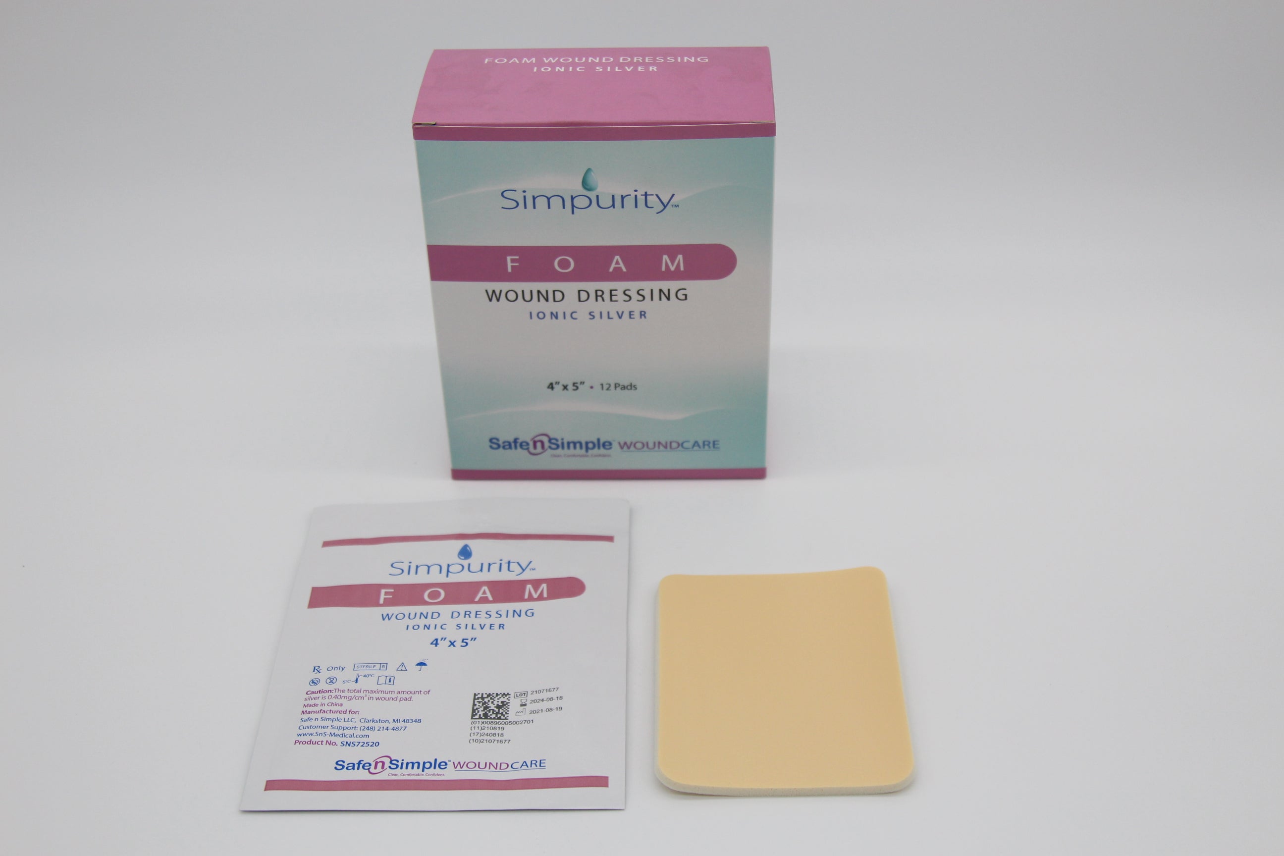 Safe N Simple Simpurity Foam with Silver 4" x 5"
