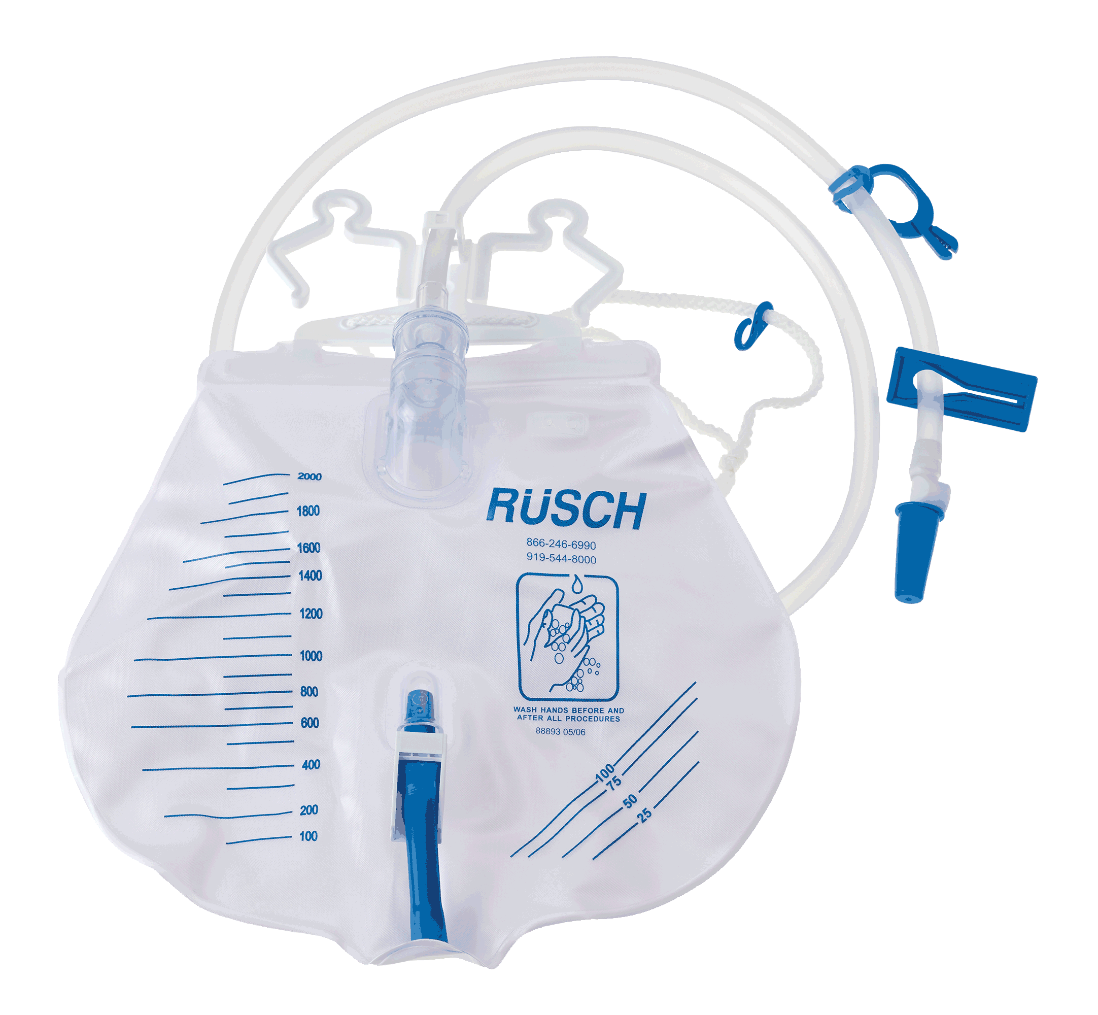 Bedside Urinary Drain Bag with Anti-Reflux Valve 2,000 mL 1 Each