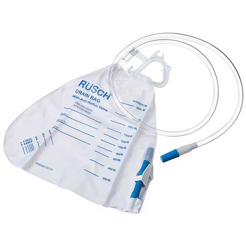 Economy Urinary Drain Bag with Anti-Reflux Valve 2,000 mL 1 Each