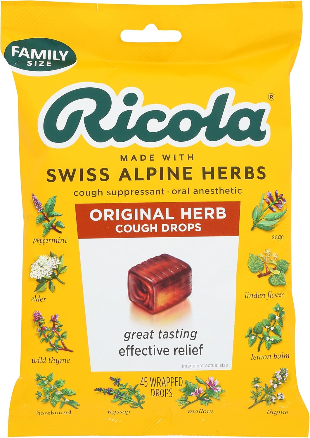 Ricola Original Herb Cough Drops Family Size, 45 ct 45 Pack