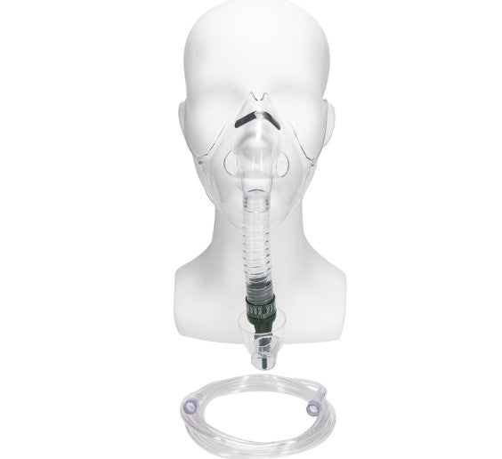 Salter Labs Percent O2 Lock Venturi Mask with 7' Tubing and Thread Grip, Adult 1 Each