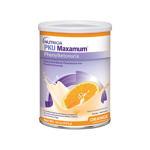 PKU Maxamum Powdered Medical Food, Orange Flavor, 16 oz., 454g 1 Each