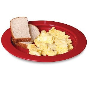 Ableware Maddak Redware Tableware, Inner Lip Plate, Red 1 Each