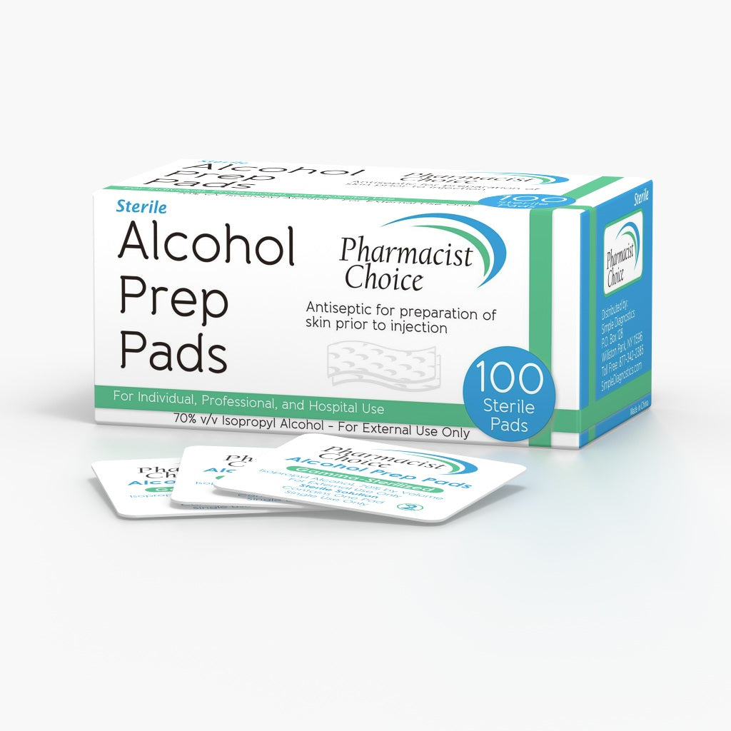 Pharmacist Choice Alcohol Prep Pads, Gamma-Sterilized, 100 Count