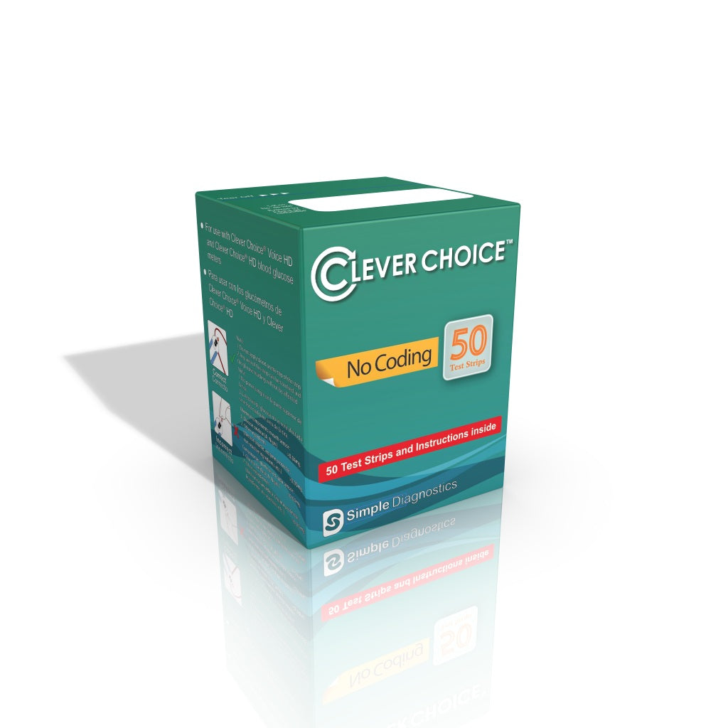 Clever Choice Blood Glucose Test Strips, 50 Count