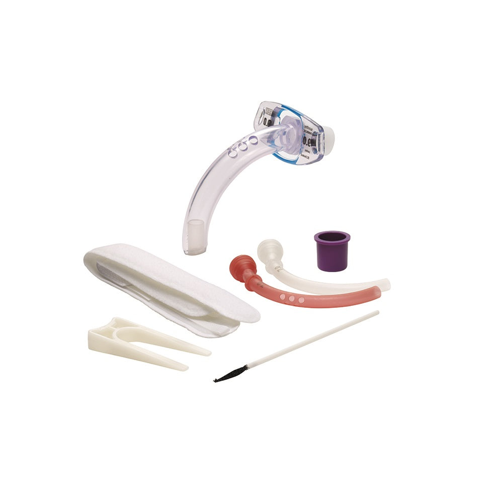 Smiths Medical ASD, Inc. BLUselect Tracheostomy Tube with Wedge & Decan Cap, Uncuffed, Fenestrated, Size 6.0