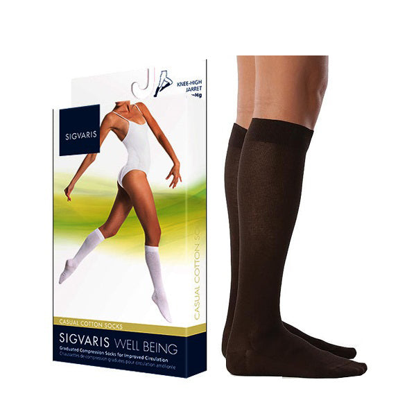 146C Casual Cotton Calf, 15-20mmHg, Women's, Size C, Brown 1 Each