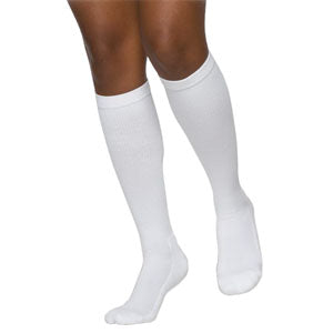 232C Essential Cotton Calf, 20-30mmHg, Men's, Large, Long, White 1 Each