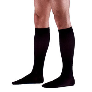 232C Essential Cotton Calf, 20-30mmHg, Men's, Large, Long, Black 1 Each
