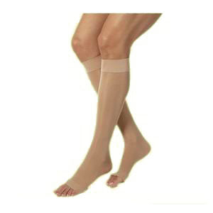 232C Essential Cotton Calf, 20-30mmHg, Open Toe, Large, Short, Crispa 1 Each