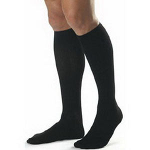 232C Essential Cotton Calf, 20-30mmHg, Men's, Medium, Long, Black 1 Each