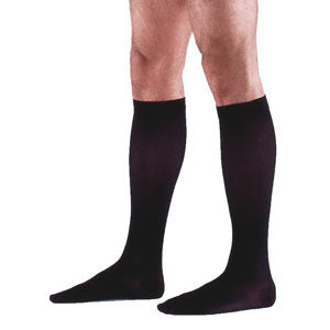 232C Essential Cotton Calf, 20-30mmHg, Men's, Medium, Short, Black 1 Each