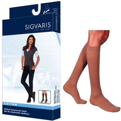233C Essential Cotton Calf, 30-40mmHg, Men's, Medium, Long, Crispa 1 Each