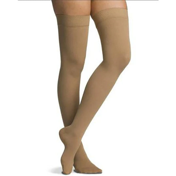 233N Essential Cotton Thigh, 30-40mmHg, Women's, Medium, Short, Crispa 1 Each