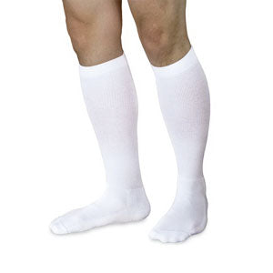 362C Motion Cushioned Cotton Calf, 20-30mmHg, Men's, Large, Long, White 1 Each