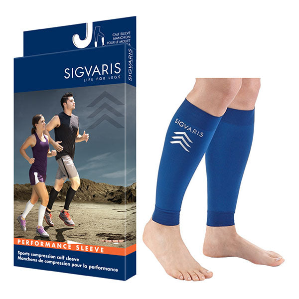 412V Performance Sleeve Calf, 20-30mmHg, Unisex, Large, Blue 1 Each