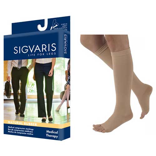 504C Natural Rubber Calf, 40-50mmHg, Unisex, Size L4, Beige 1 Each