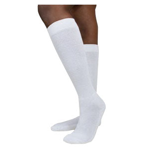 602C Diabetic Compression Socks Calf, 18-25mmHg, Women's, Medium, Short, White 1 Each