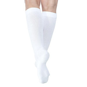 602C Diabetic Compression Socks Calf, 18-25mmHg, Men's, X-Large, Long, White 1 Each