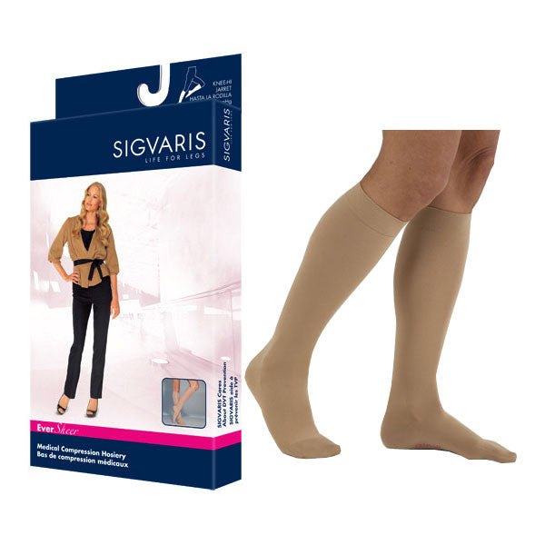 781C Style Sheer Calf, 15-20mmHg, Women's, Large, Short, Suntan 1 Each