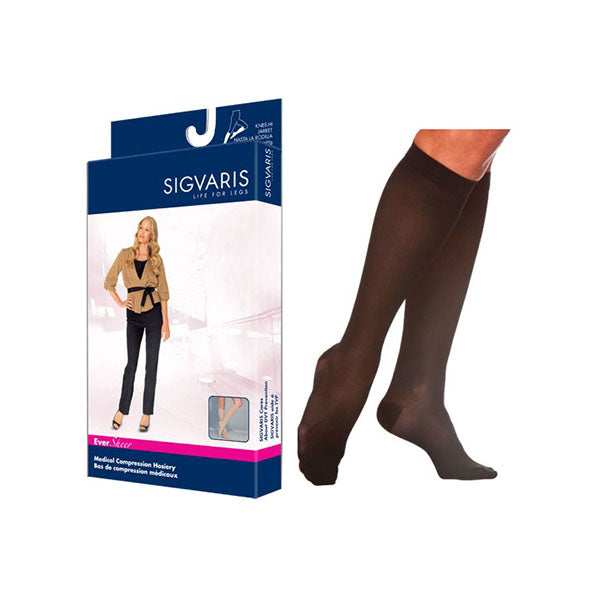 781C Style Sheer Calf, 15-20mmHg, Women's, Medium, Long, Black 1 Each