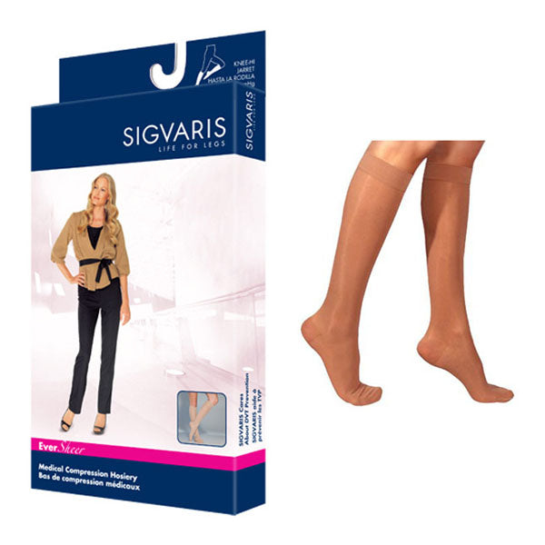782C Style Sheer Calf, 20-30mmHg, Women's, Medium, Long, Suntan 1 Each