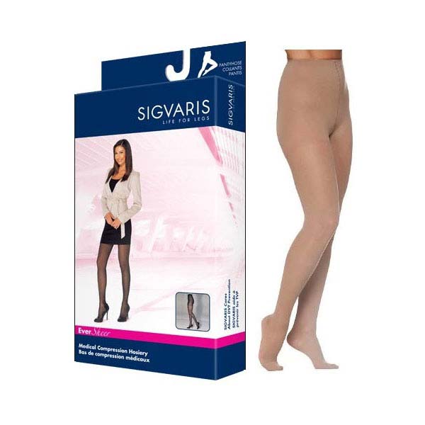 782P Style Sheer Pantyhose, 20-30mmHg, Women's, Large, Long, Suntan 1 Each