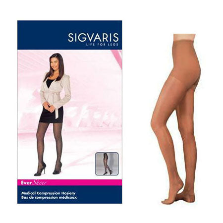 782P Style Sheer Pantyhose, 20-30mmHg, Women's, Small, Short, Suntan 1 Each