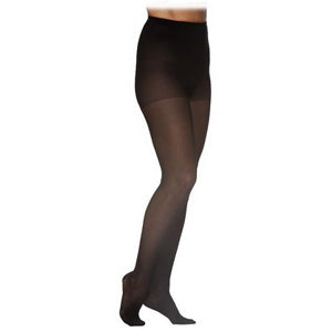 782P Style Sheer Pantyhose, 20-30mmHg, Women's, Small, Short, Black 1 Each